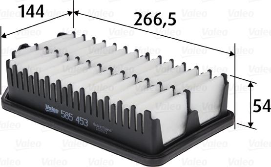 Valeo 585453 - Filtro aria www.autoricambi360.it