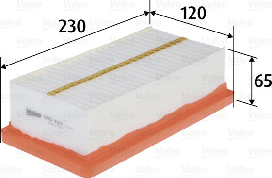 Valeo 585469 - Filtro aria www.autoricambi360.it