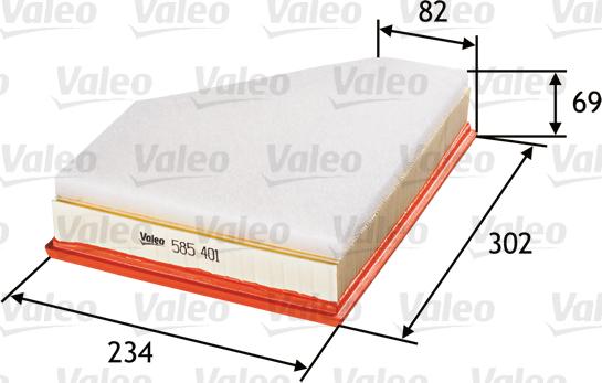 VALEO 585401 - Filtro aria www.autoricambi360.it