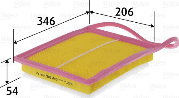 Valeo 585402 - Filtro aria www.autoricambi360.it
