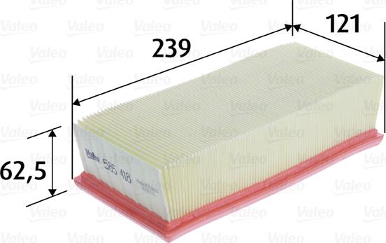 VALEO 585418 - Filtro aria www.autoricambi360.it