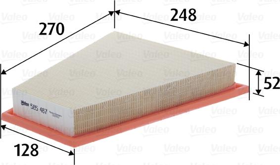 Valeo 585487 - Filtro aria www.autoricambi360.it