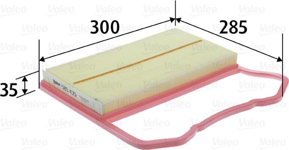 VALEO 585435 - Filtro aria www.autoricambi360.it