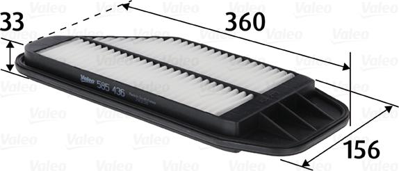 VALEO 585436 - Filtro aria www.autoricambi360.it