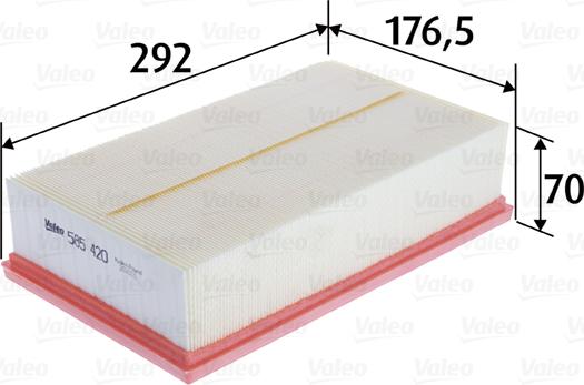 Valeo 585420 - Filtro aria www.autoricambi360.it