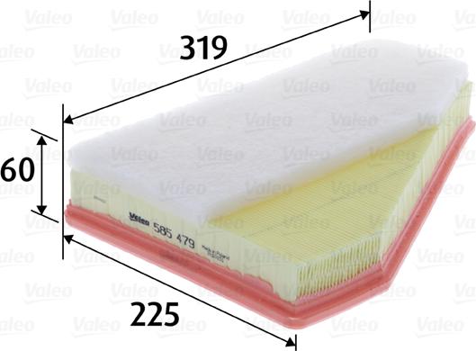 VALEO 585479 - Filtro aria www.autoricambi360.it