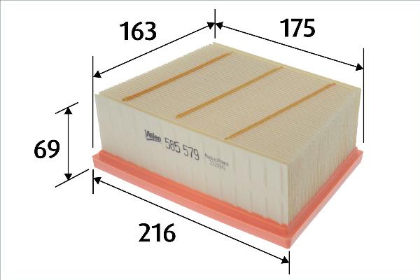VALEO 585579 - Filtro aria www.autoricambi360.it