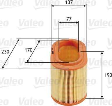 VALEO 585690 - Filtro aria www.autoricambi360.it