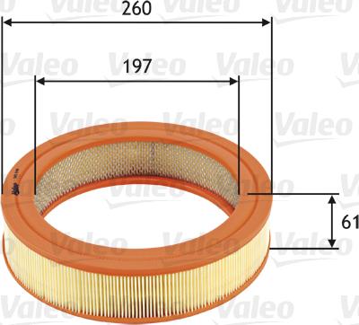 VALEO 585698 - Filtro aria www.autoricambi360.it