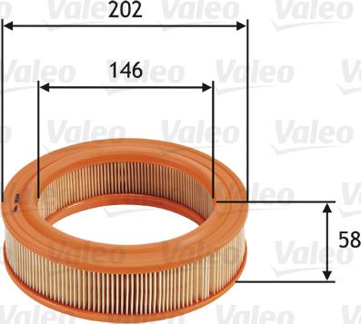 VALEO 585644 - Filtro aria www.autoricambi360.it