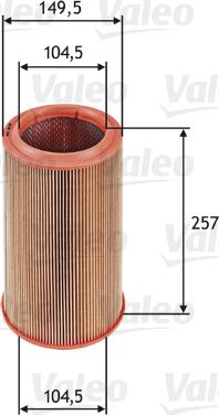 VALEO 585639 - Filtro aria www.autoricambi360.it