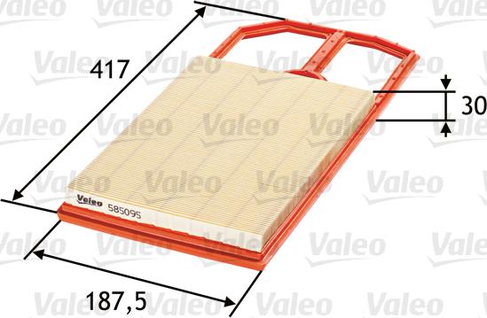 VALEO 585095 - Filtro aria www.autoricambi360.it