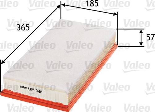 VALEO 585048 - Filtro aria www.autoricambi360.it