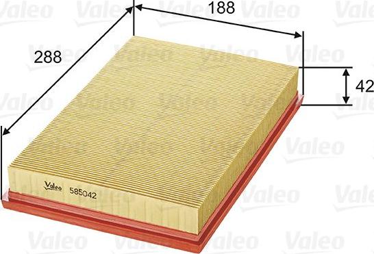 VALEO 585042 - Filtro aria www.autoricambi360.it