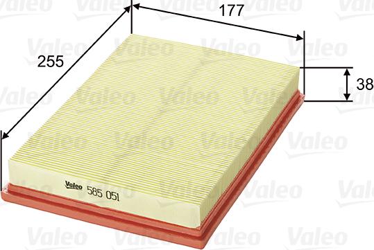 Valeo 585051 - Filtro aria www.autoricambi360.it