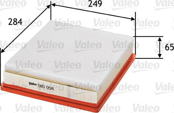 VALEO 585058 - Filtro aria www.autoricambi360.it