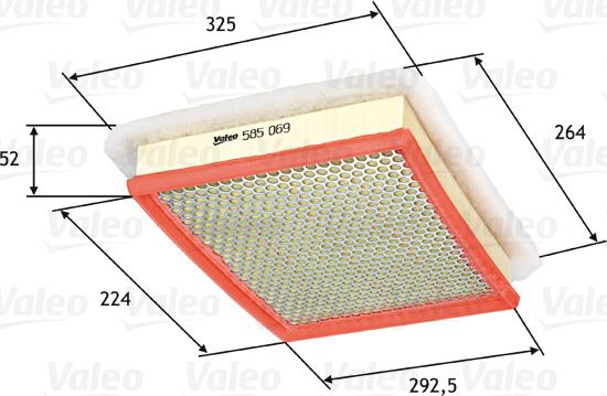 VALEO 585069 - Filtro aria www.autoricambi360.it