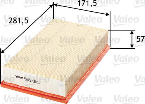VALEO 585065 - Filtro aria www.autoricambi360.it