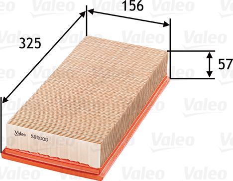 Valeo 585000 - Filtro aria www.autoricambi360.it
