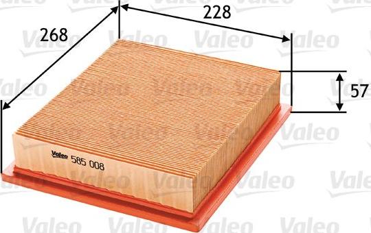Valeo 585008 - Filtro aria www.autoricambi360.it