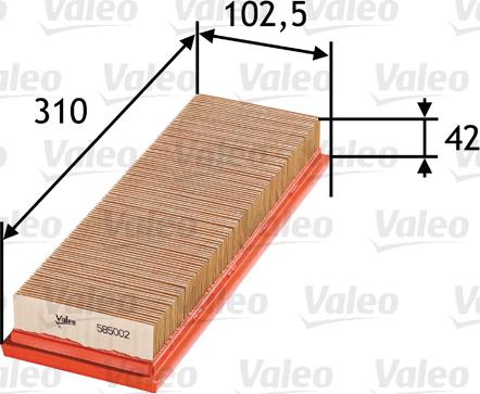 Valeo 585002 - Filtro aria www.autoricambi360.it