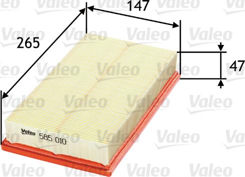VALEO 585010 - Filtro aria www.autoricambi360.it