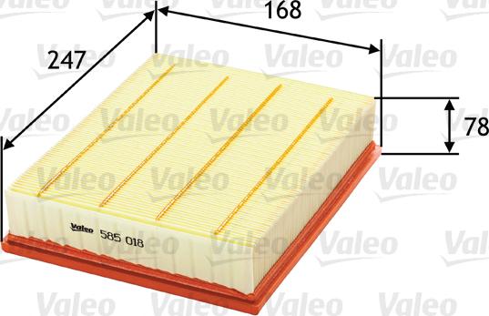 Valeo 585018 - Filtro aria www.autoricambi360.it