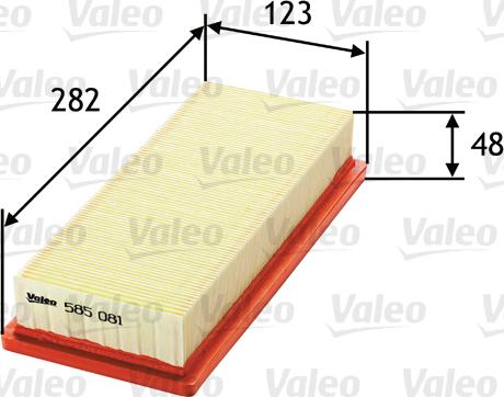 VALEO 585081 - Filtro aria www.autoricambi360.it
