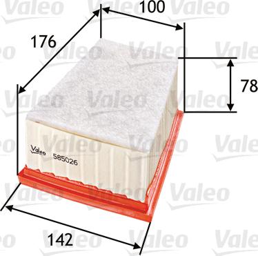 Valeo 585026 - Filtro aria www.autoricambi360.it