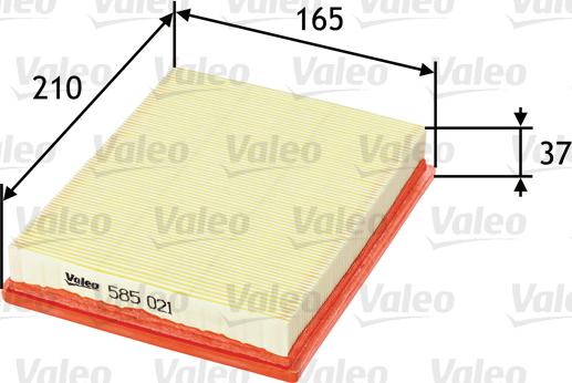 VALEO 585021 - Filtro aria www.autoricambi360.it