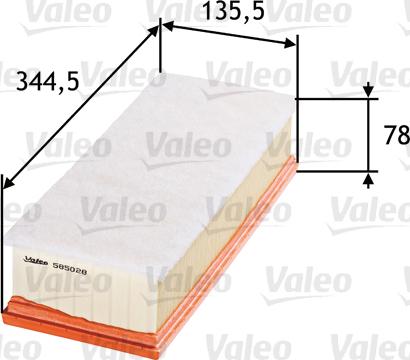 Valeo 585028 - Filtro aria www.autoricambi360.it