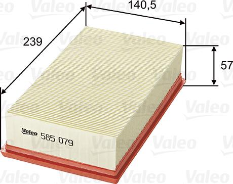 VALEO 585079 - Filtro aria www.autoricambi360.it