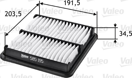Valeo 585195 - Filtro aria www.autoricambi360.it