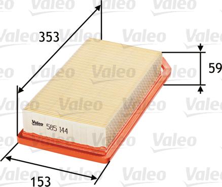 VALEO 585144 - Filtro aria www.autoricambi360.it