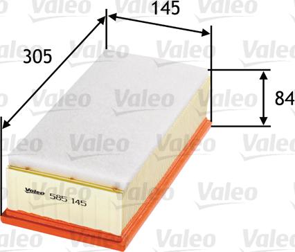 VALEO 585145 - Filtro aria www.autoricambi360.it