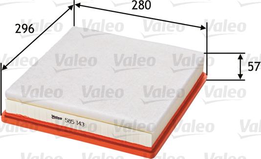 Valeo 585143 - Filtro aria www.autoricambi360.it