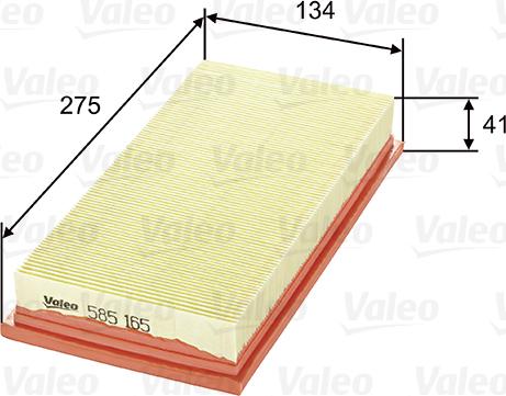 Valeo 585165 - Filtro aria www.autoricambi360.it