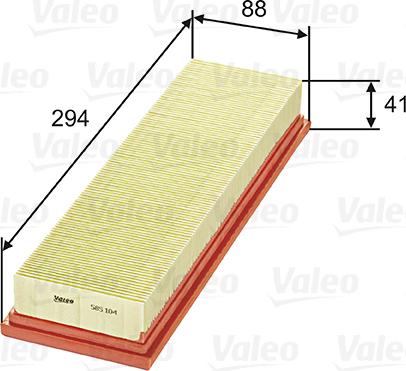 Valeo 585104 - Filtro aria www.autoricambi360.it