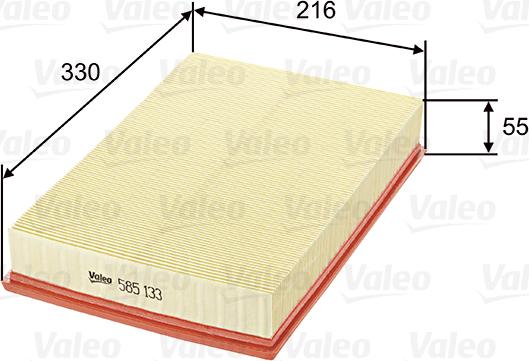 VALEO 585133 - Filtro aria www.autoricambi360.it