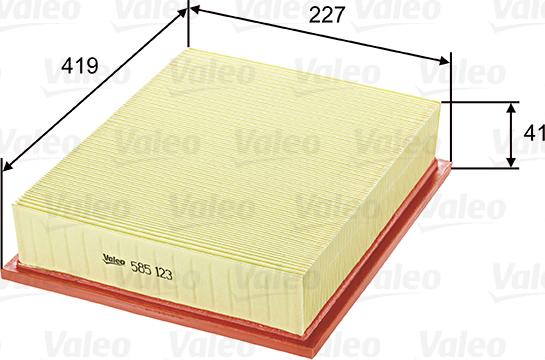 VALEO 585123 - Filtro aria www.autoricambi360.it