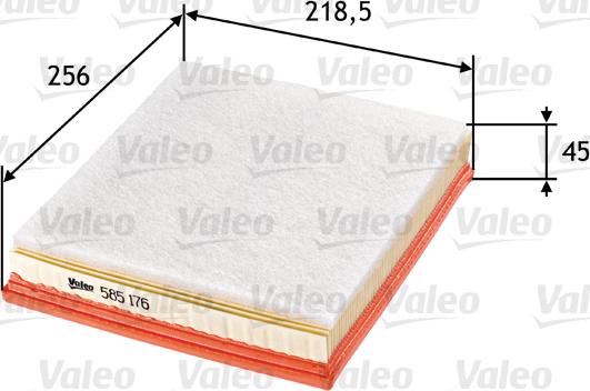 VALEO 585176 - Filtro aria www.autoricambi360.it