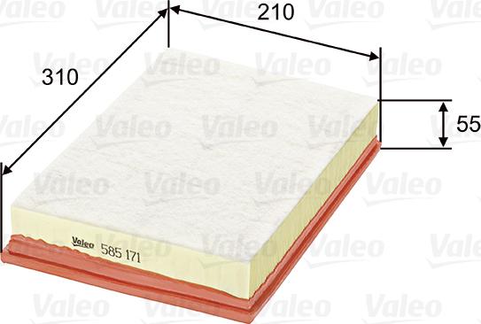 Valeo 585171 - Filtro aria www.autoricambi360.it