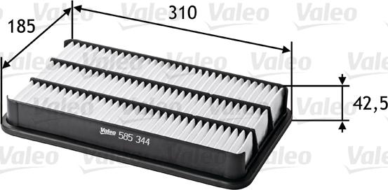 Valeo 585344 - Filtro aria www.autoricambi360.it