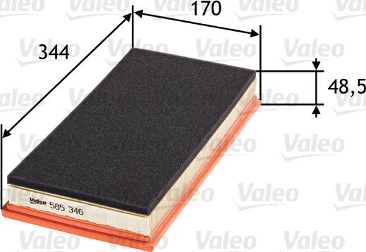 VALEO 585346 - Filtro aria www.autoricambi360.it