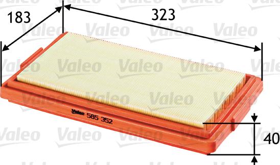 Valeo 585352 - Filtro aria www.autoricambi360.it