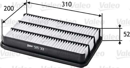 Valeo 585301 - Filtro aria www.autoricambi360.it