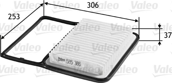 VALEO 585386 - Filtro aria www.autoricambi360.it
