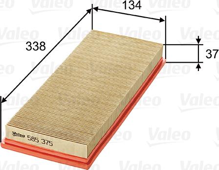 Valeo 585375 - Filtro aria www.autoricambi360.it