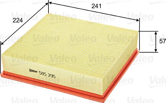 Valeo 585295 - Filtro aria www.autoricambi360.it