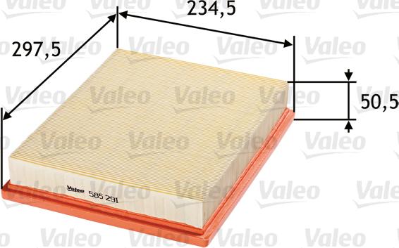 Valeo 585291 - Filtro aria www.autoricambi360.it